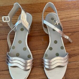 Rose gold kitten heel